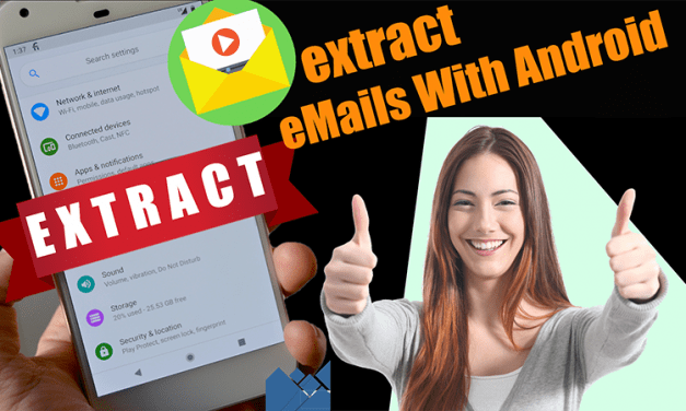 Extract Emails on Android phone with apps